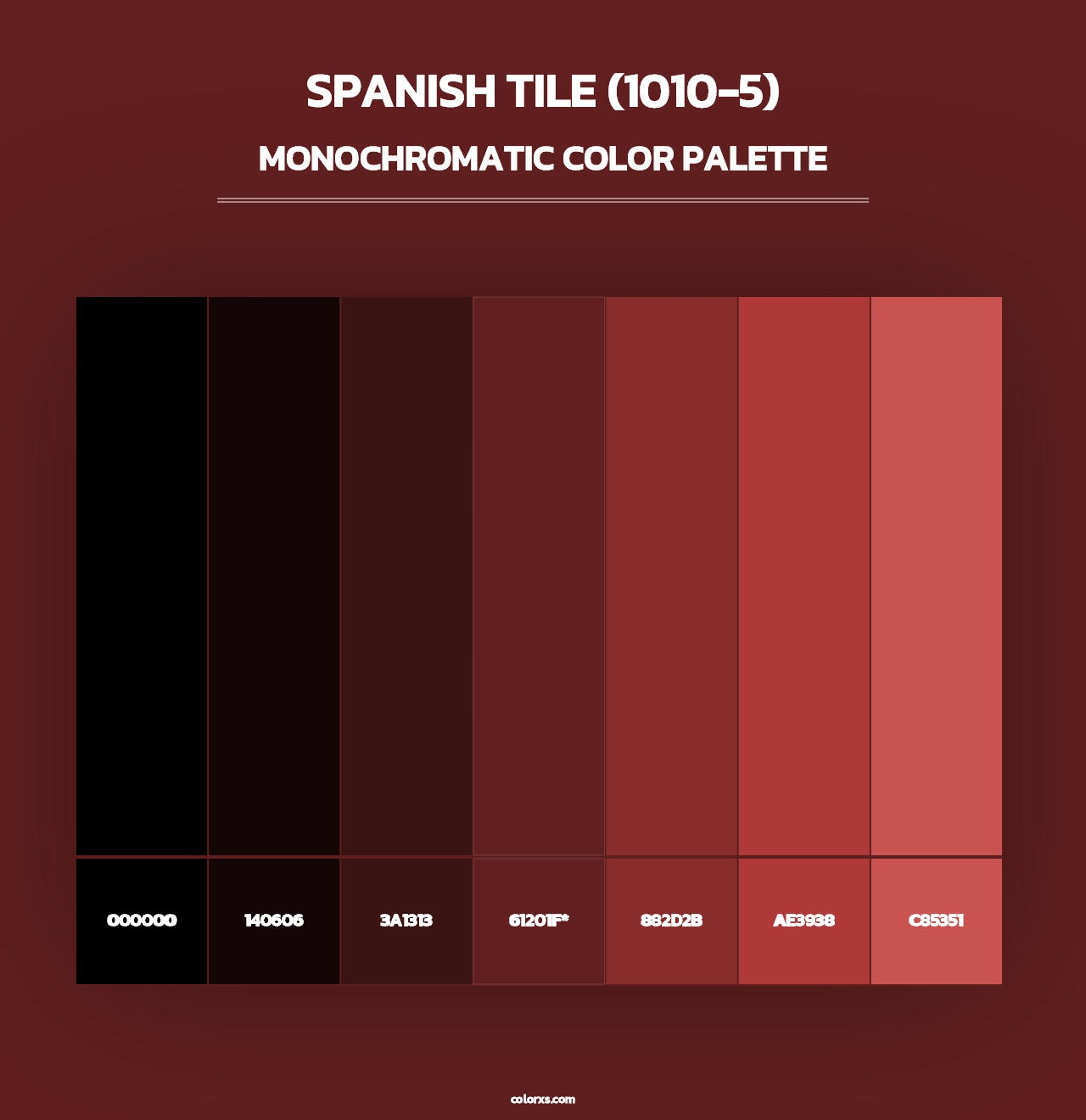 Spanish Tile (1010-5) - Monochromatic Color Palette