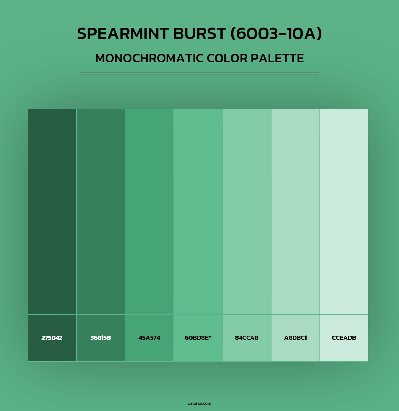 Spearmint Burst (6003-10A) - Monochromatic Color Palette