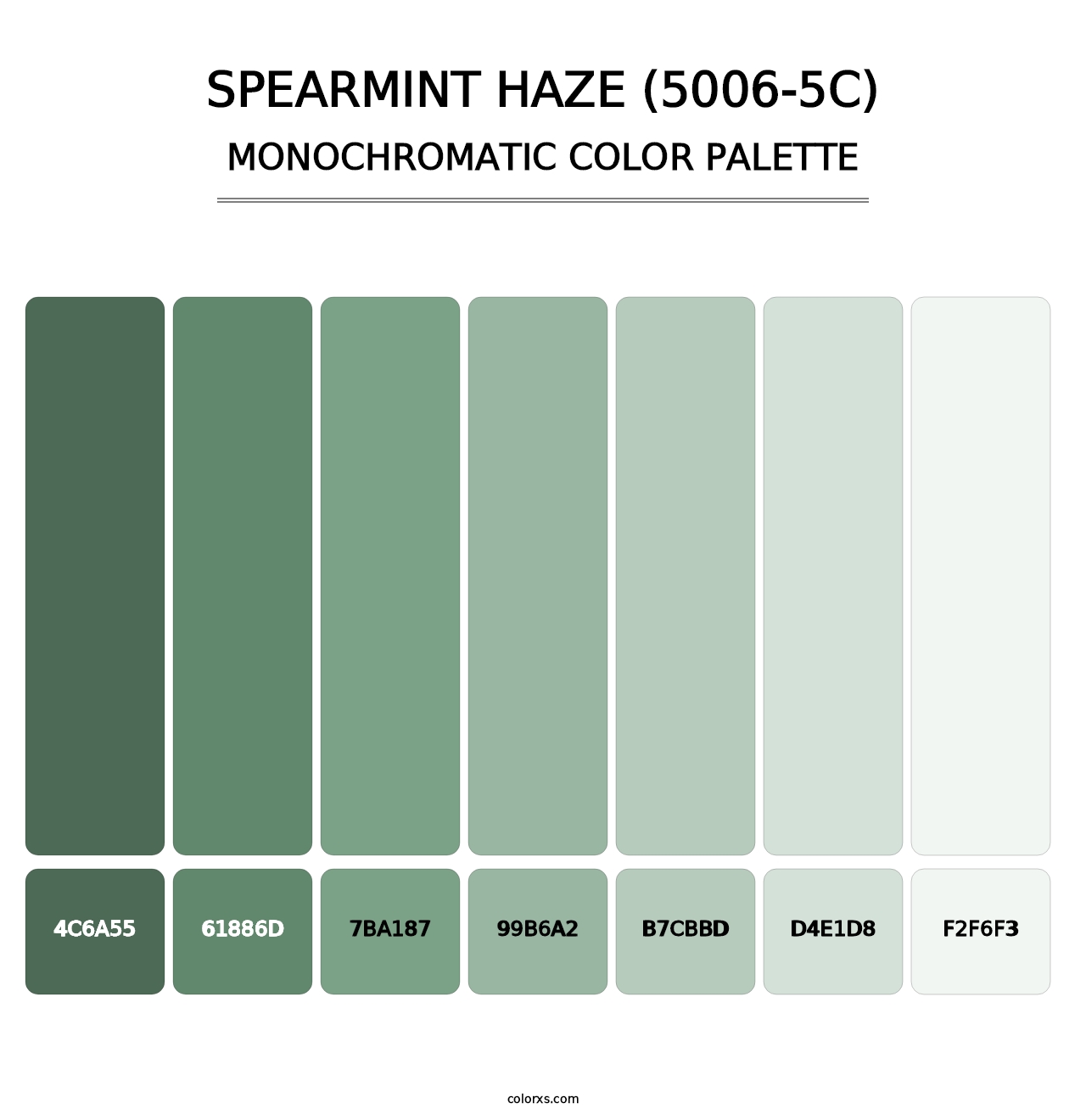 Spearmint Haze (5006-5C) - Monochromatic Color Palette