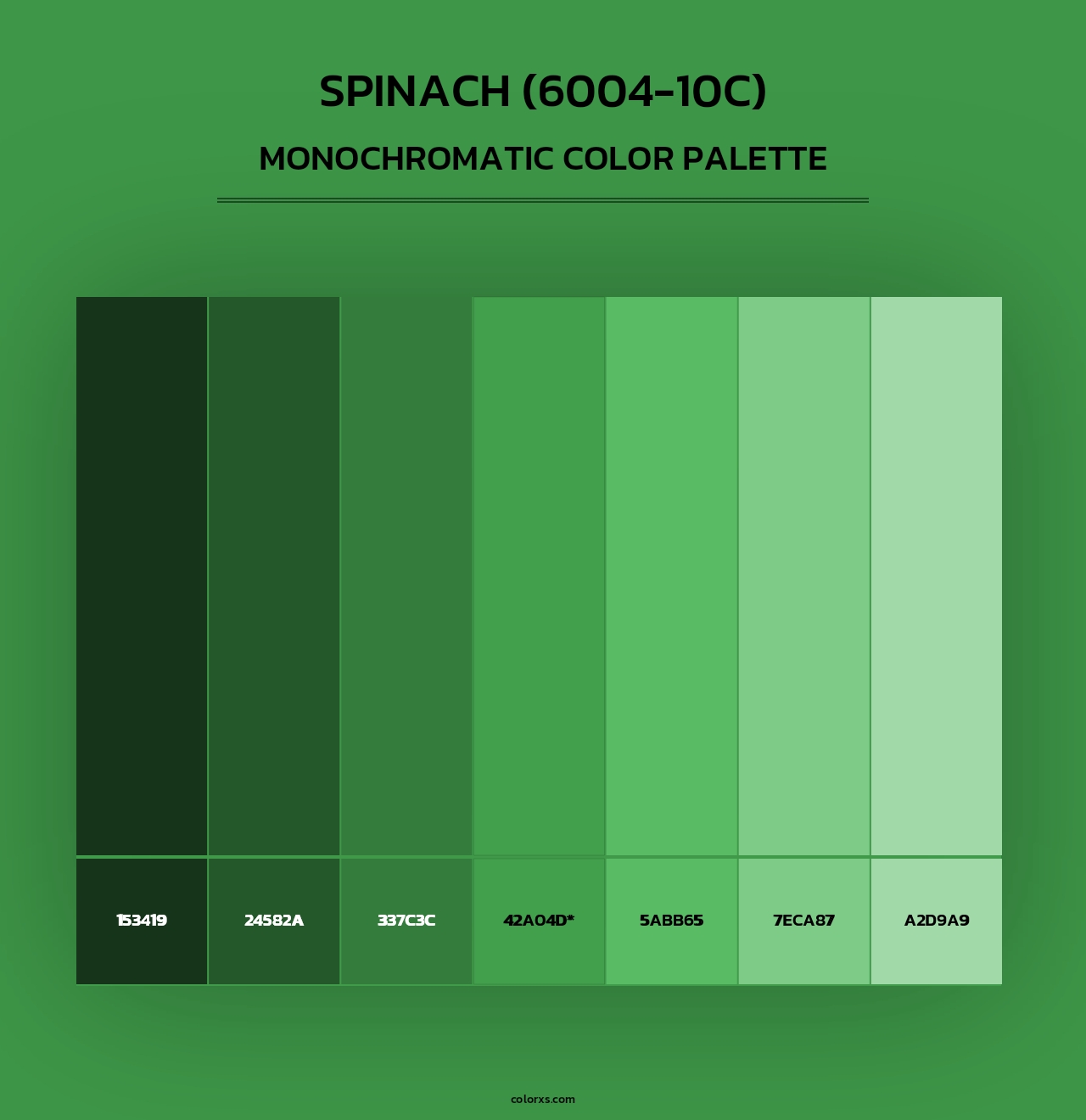 Spinach (6004-10C) - Monochromatic Color Palette