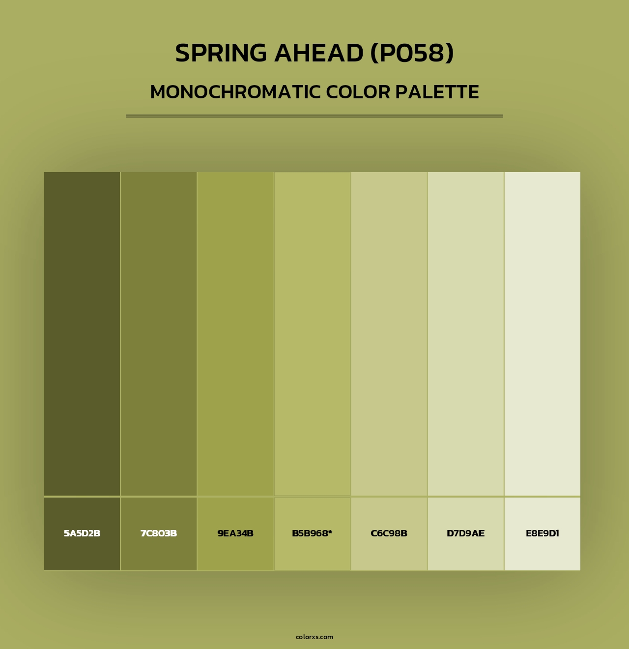 Spring Ahead (P058) - Monochromatic Color Palette