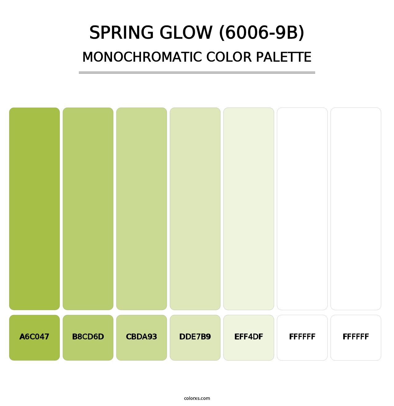 Spring Glow (6006-9B) - Monochromatic Color Palette