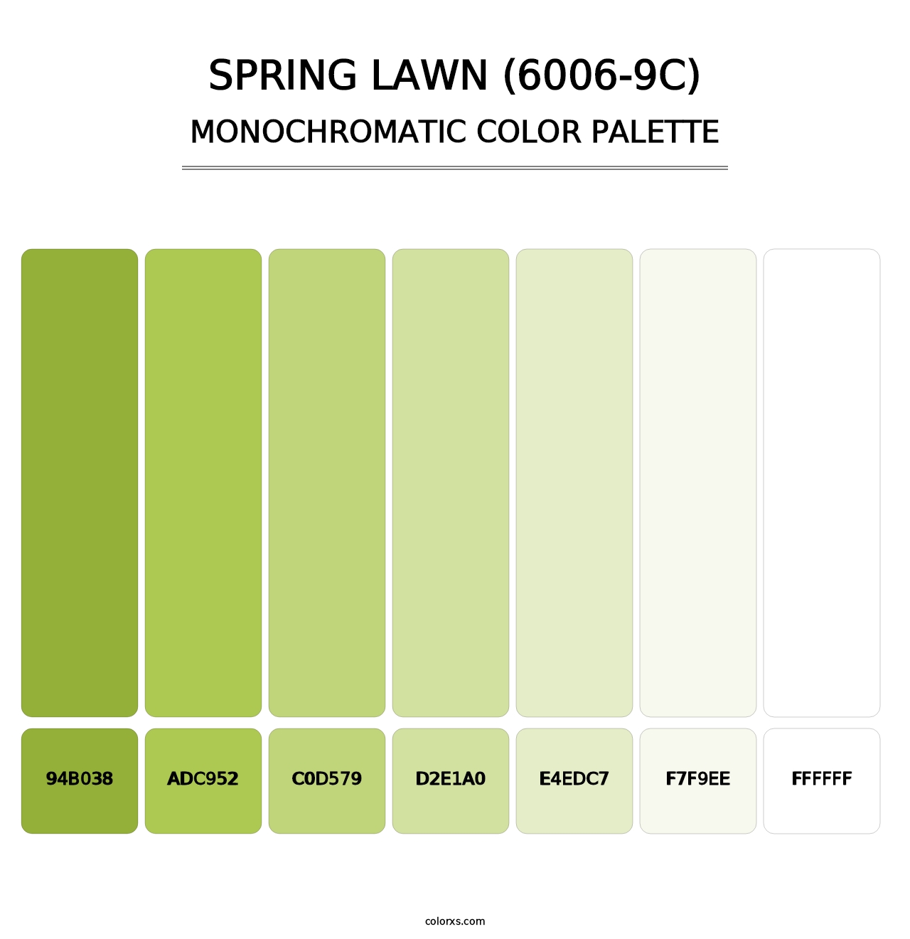 Spring Lawn (6006-9C) - Monochromatic Color Palette