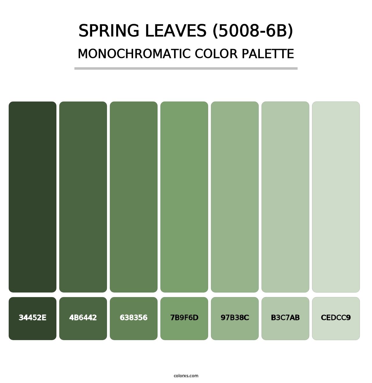 Spring Leaves (5008-6B) - Monochromatic Color Palette