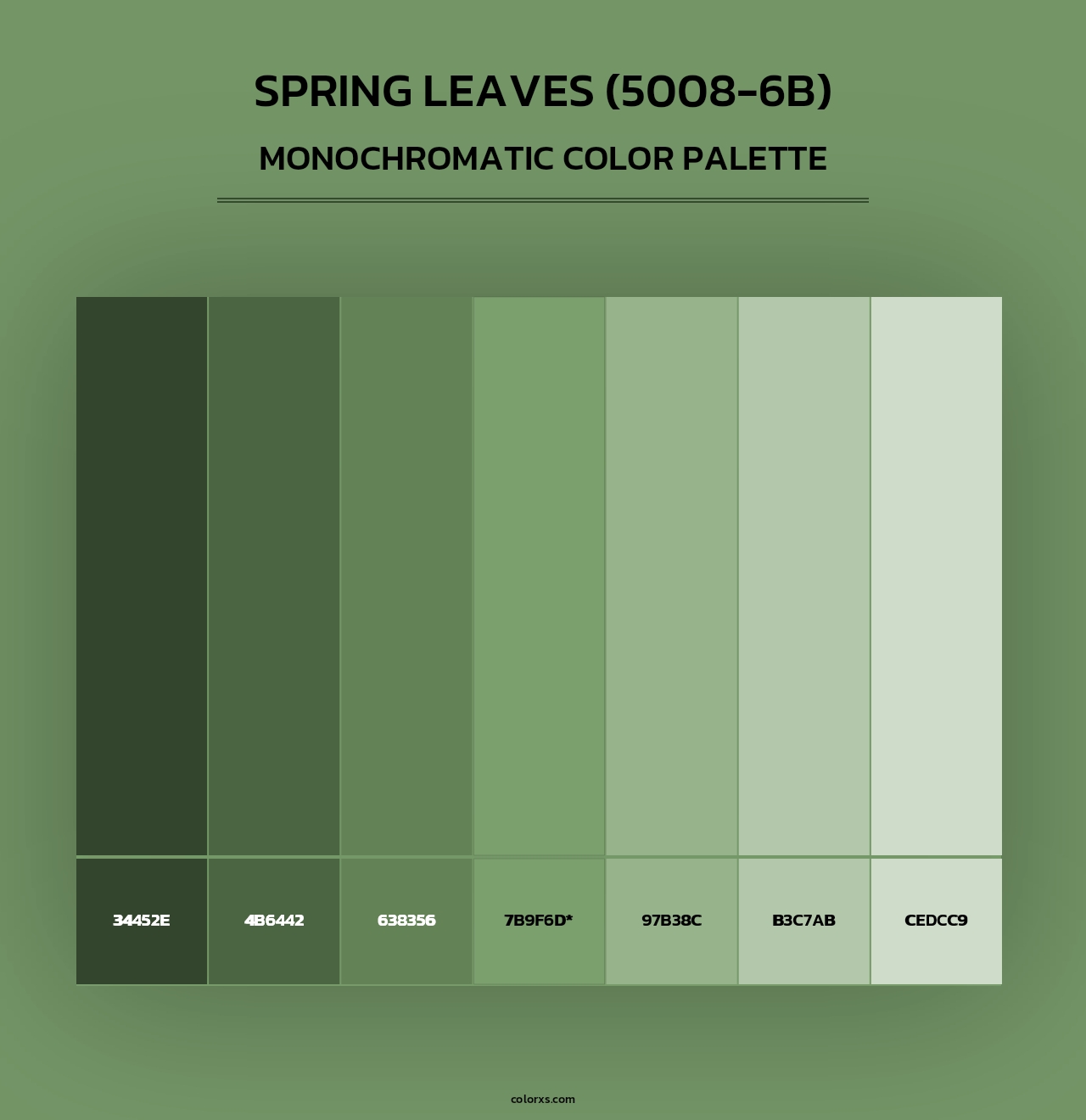 Spring Leaves (5008-6B) - Monochromatic Color Palette