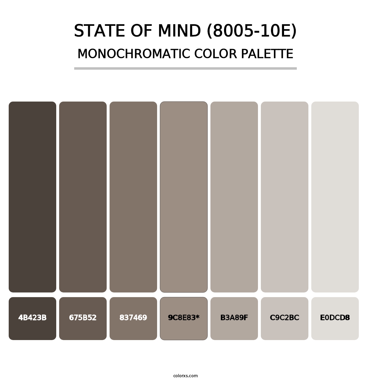 State of Mind (8005-10E) - Monochromatic Color Palette