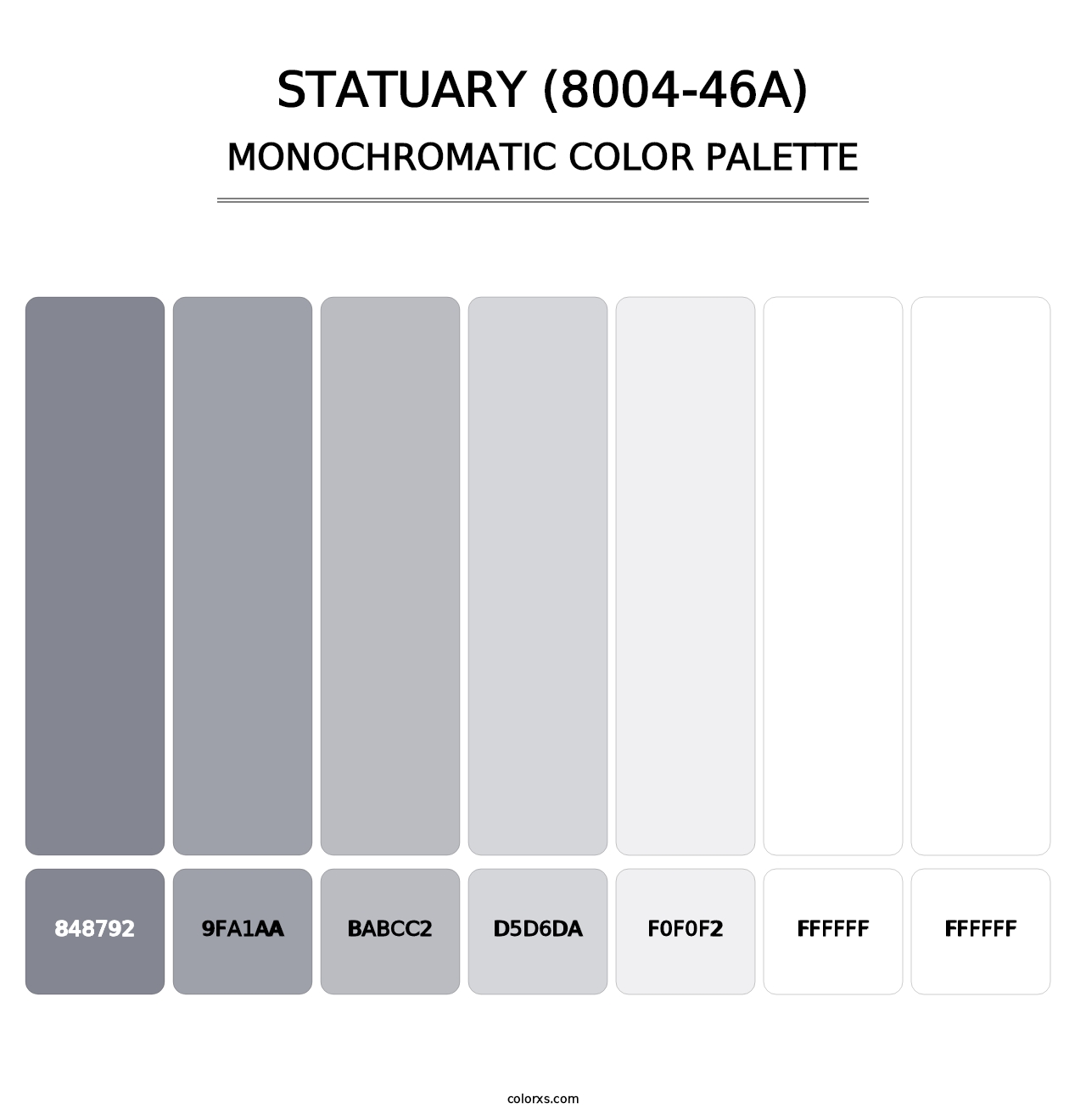 Statuary (8004-46A) - Monochromatic Color Palette