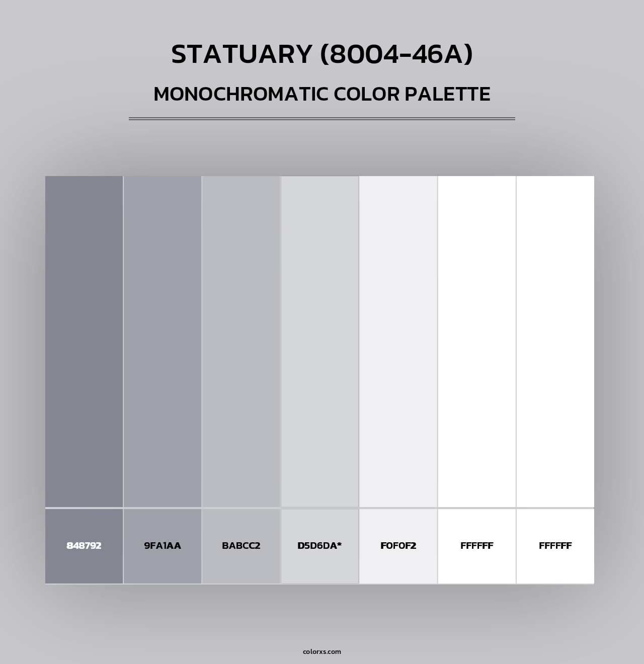 Statuary (8004-46A) - Monochromatic Color Palette
