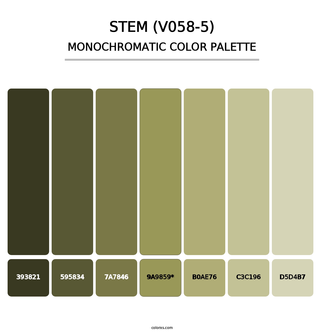 Stem (V058-5) - Monochromatic Color Palette