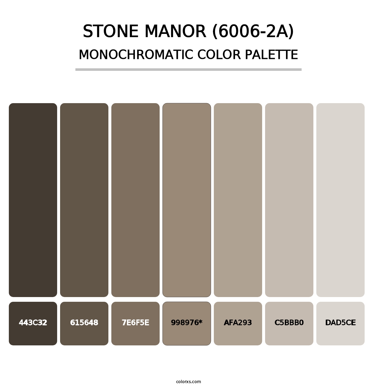 Stone Manor (6006-2A) - Monochromatic Color Palette