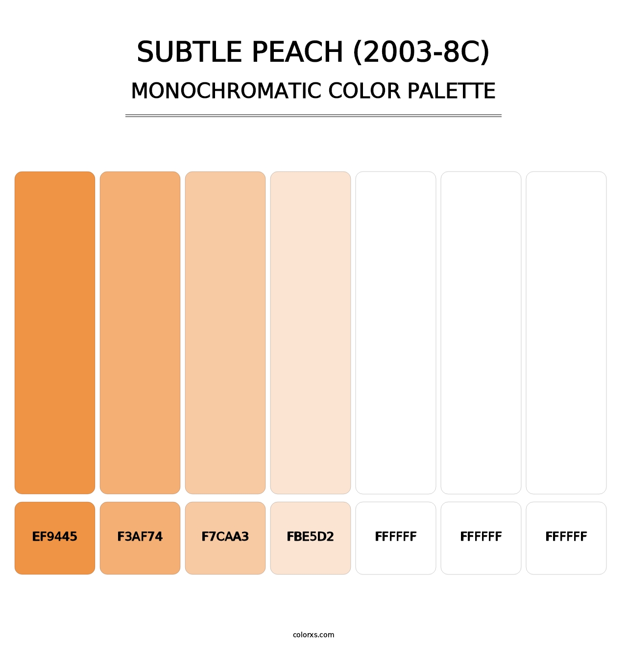 Subtle Peach (2003-8C) - Monochromatic Color Palette