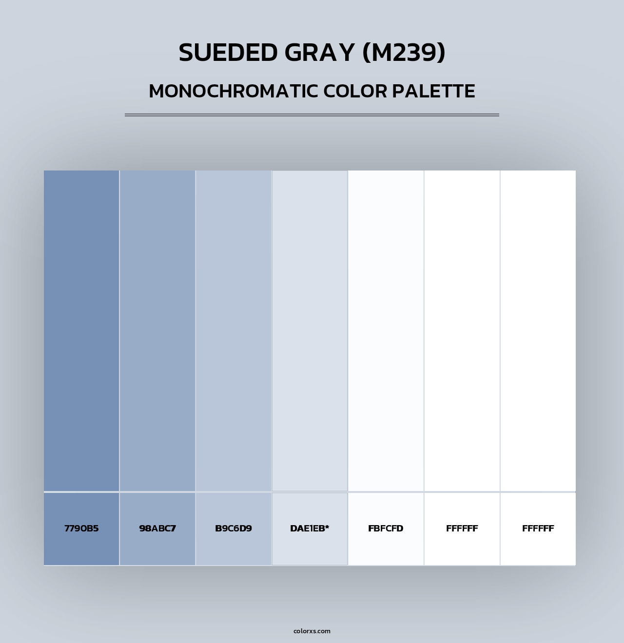 Sueded Gray (M239) - Monochromatic Color Palette