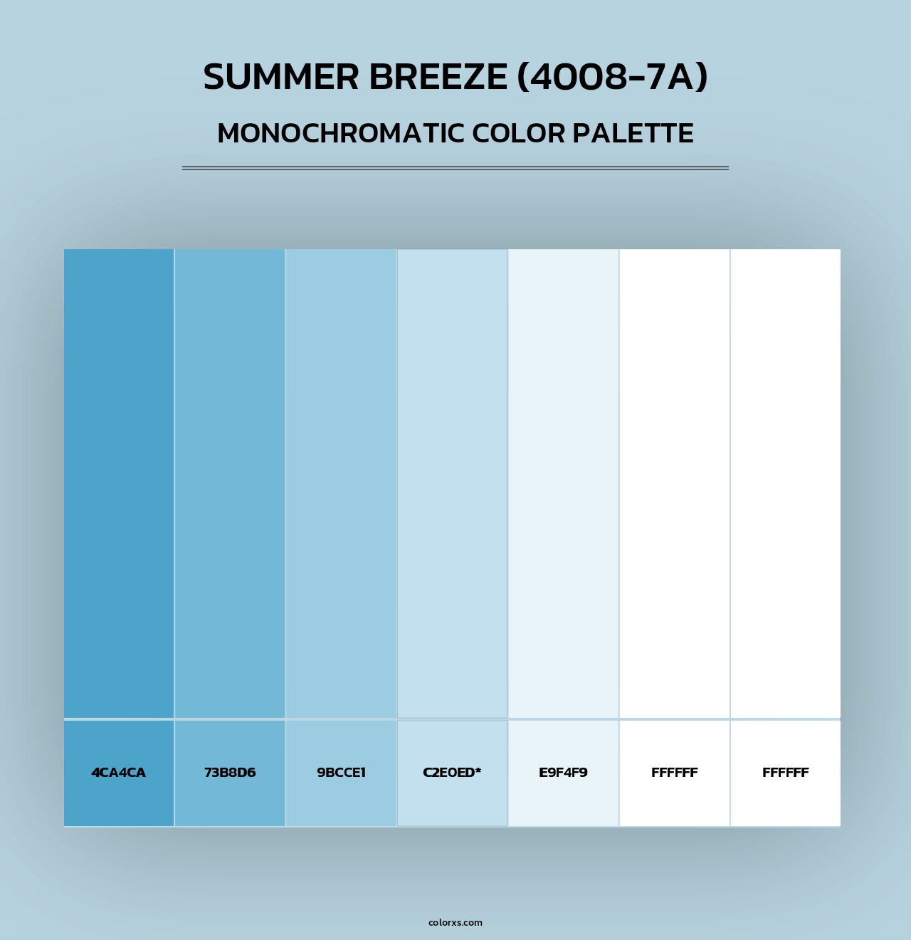 Summer Breeze (4008-7A) - Monochromatic Color Palette