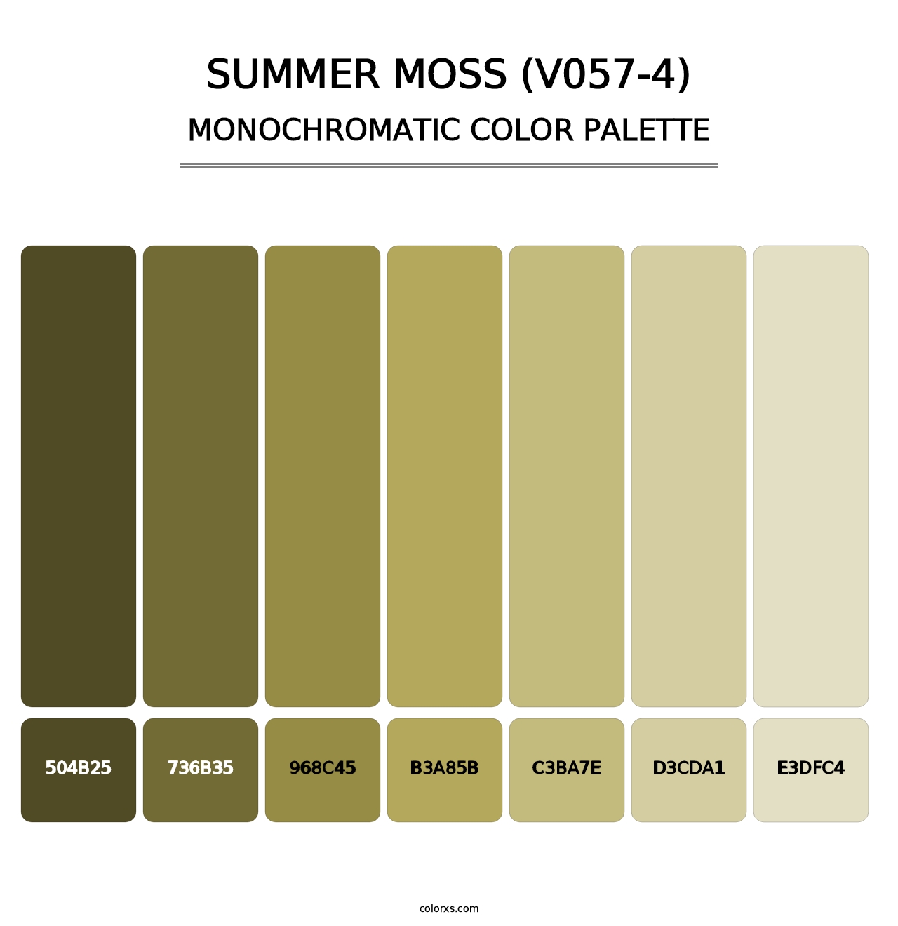 Summer Moss (V057-4) - Monochromatic Color Palette