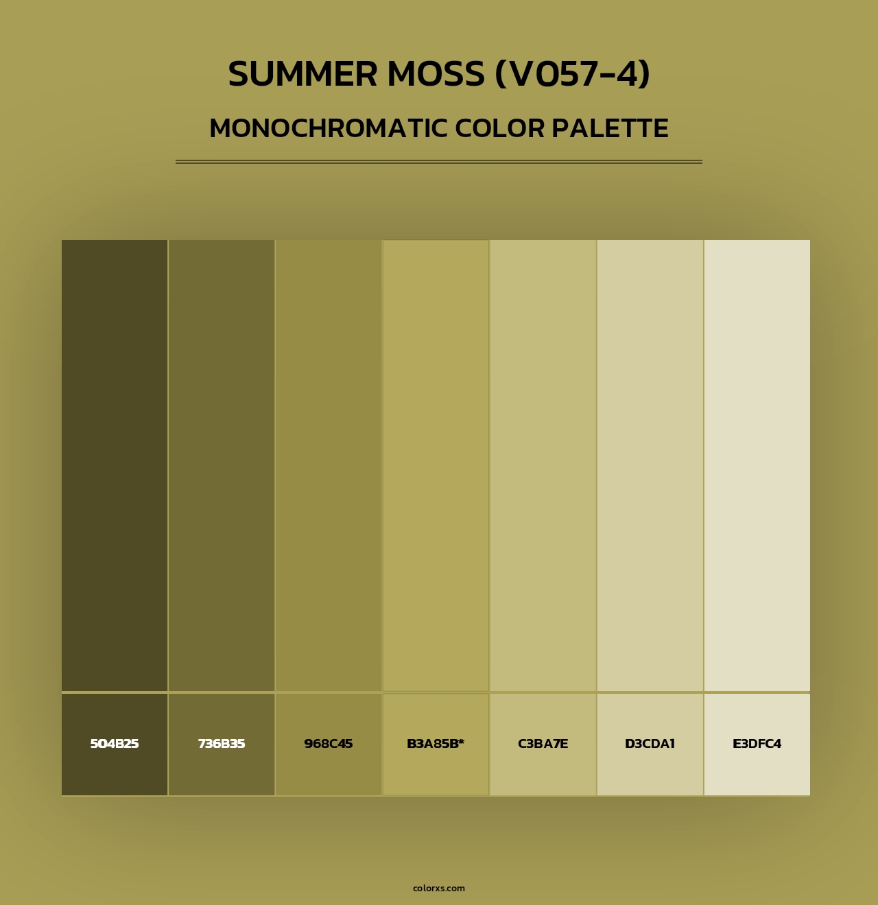 Summer Moss (V057-4) - Monochromatic Color Palette