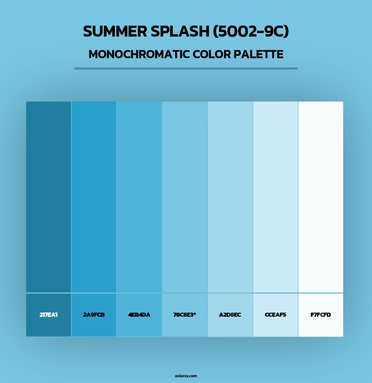 Summer Splash (5002-9C) - Monochromatic Color Palette