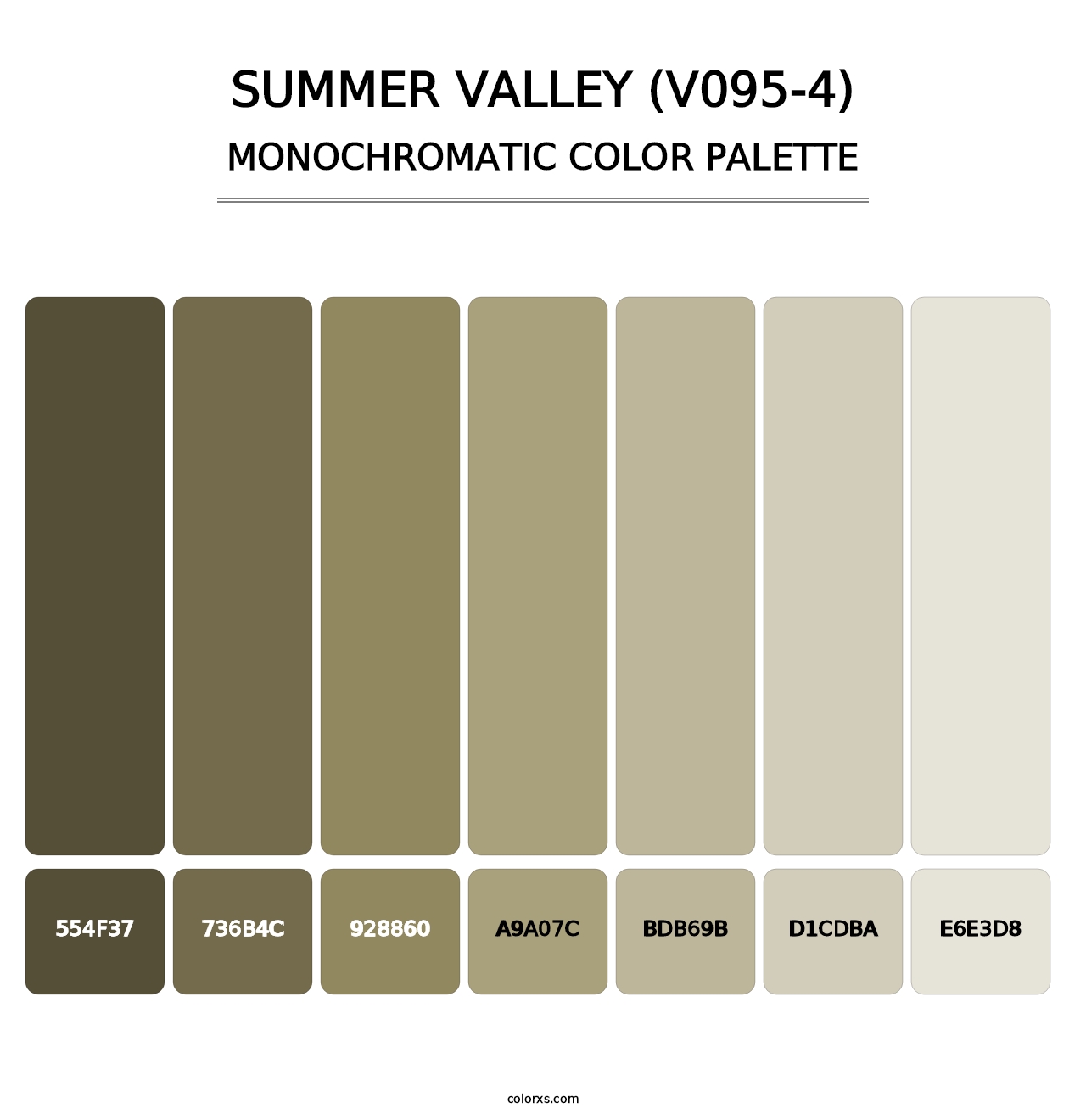 Summer Valley (V095-4) - Monochromatic Color Palette