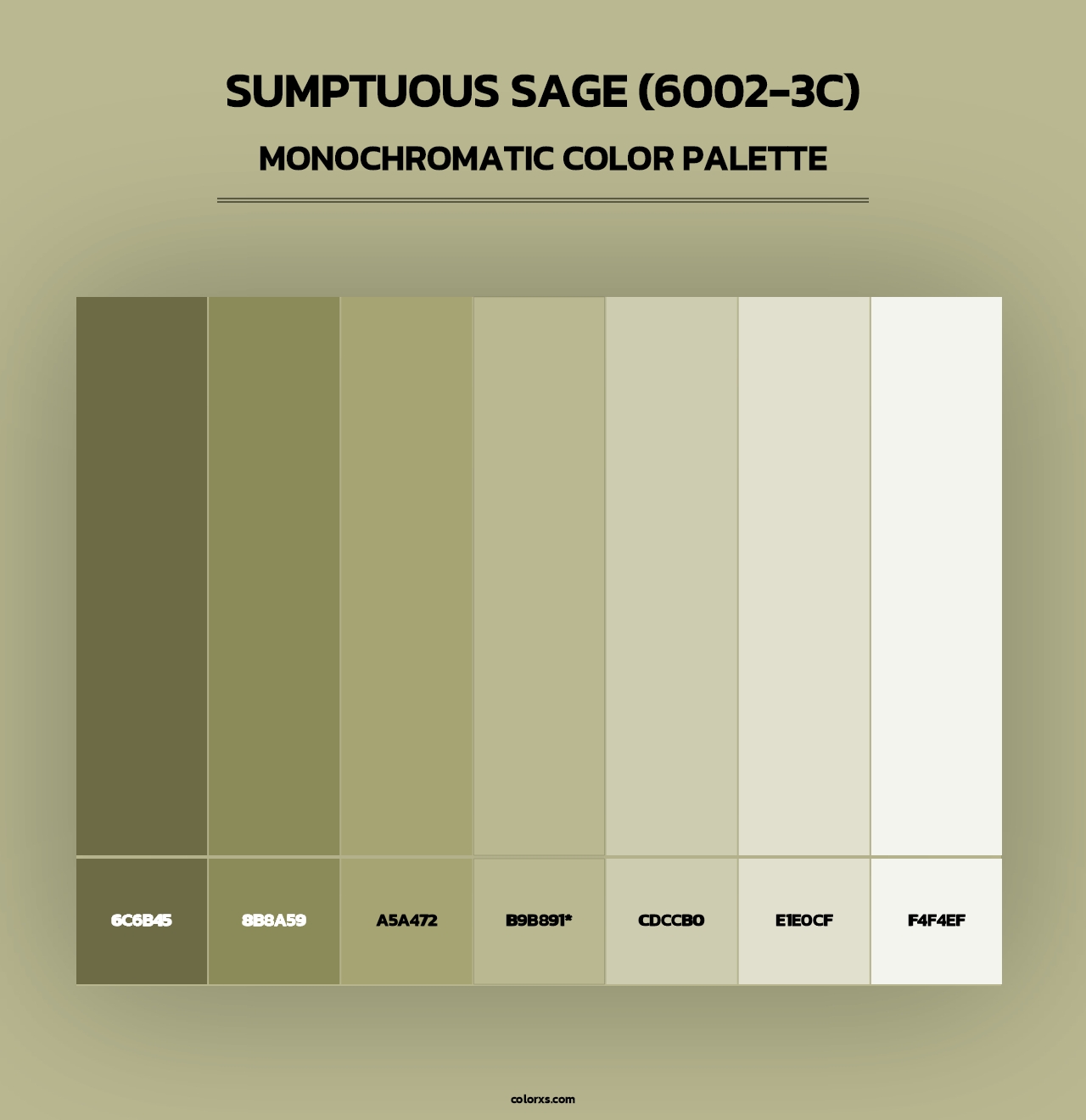 Sumptuous Sage (6002-3C) - Monochromatic Color Palette