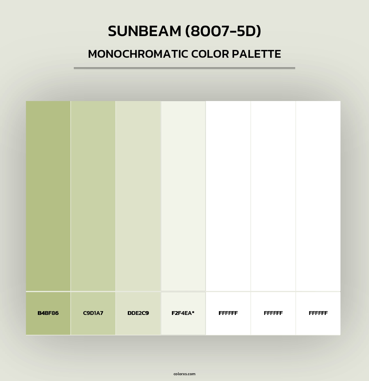 Sunbeam (8007-5D) - Monochromatic Color Palette
