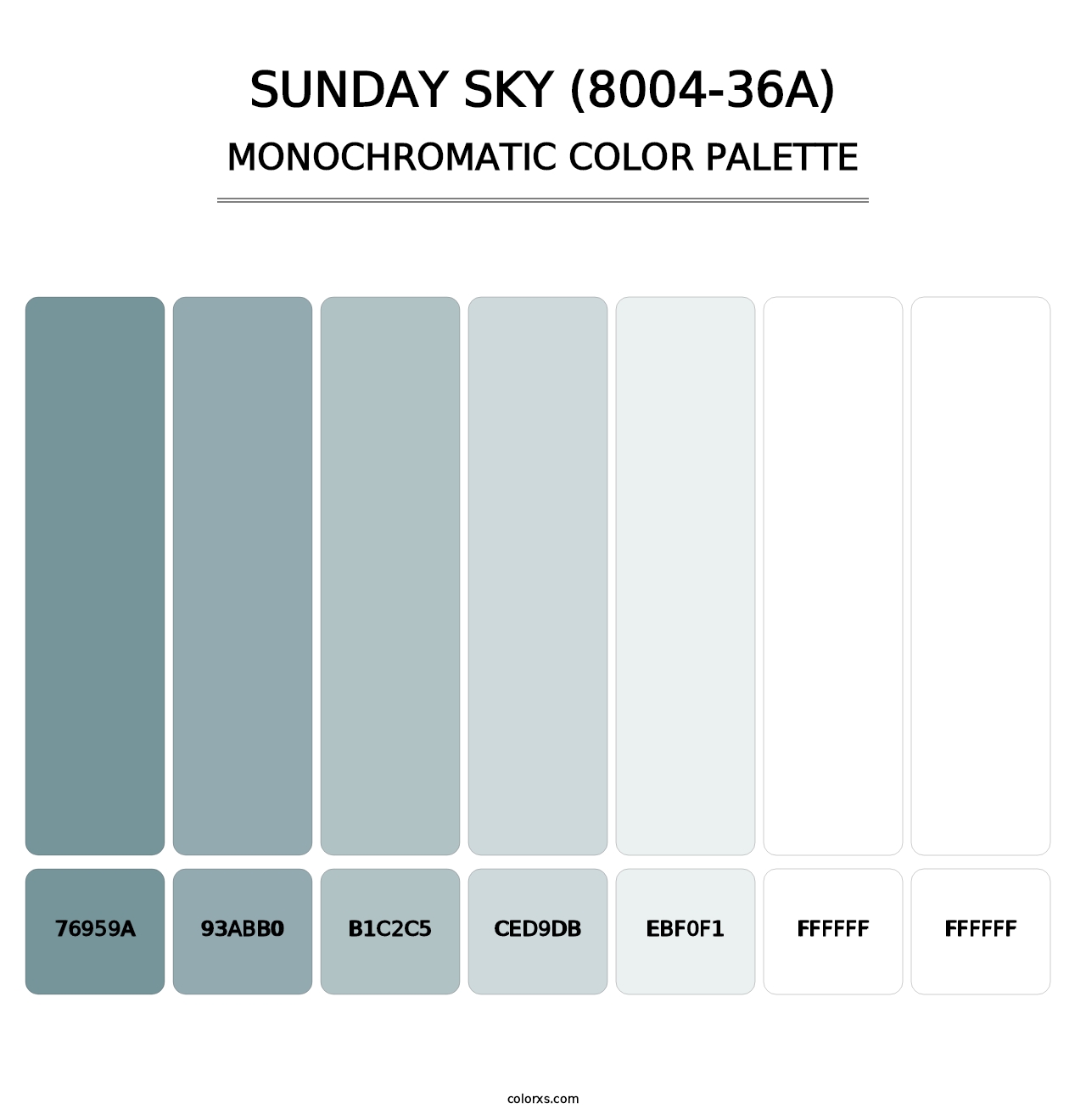Sunday Sky (8004-36A) - Monochromatic Color Palette
