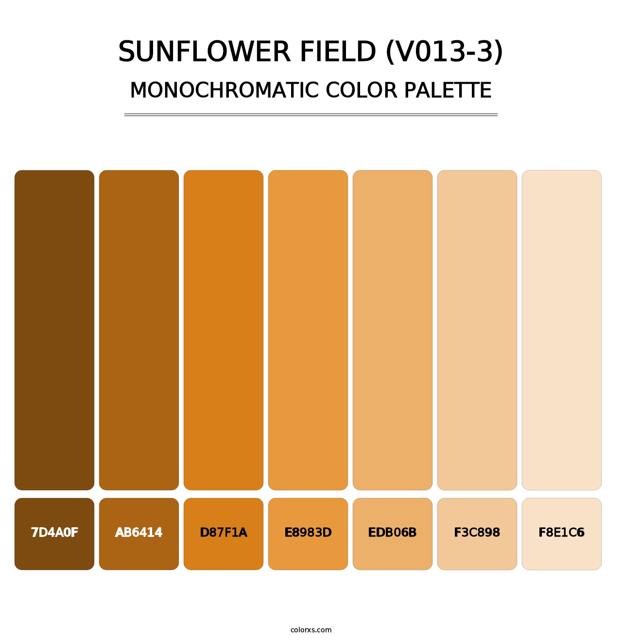 Sunflower Field (V013-3) - Monochromatic Color Palette