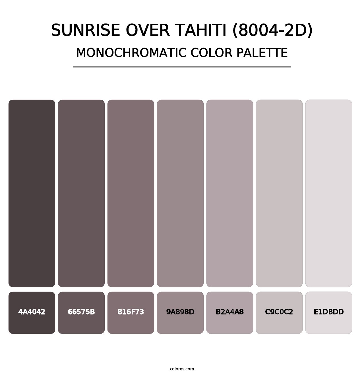 Sunrise Over Tahiti (8004-2D) - Monochromatic Color Palette