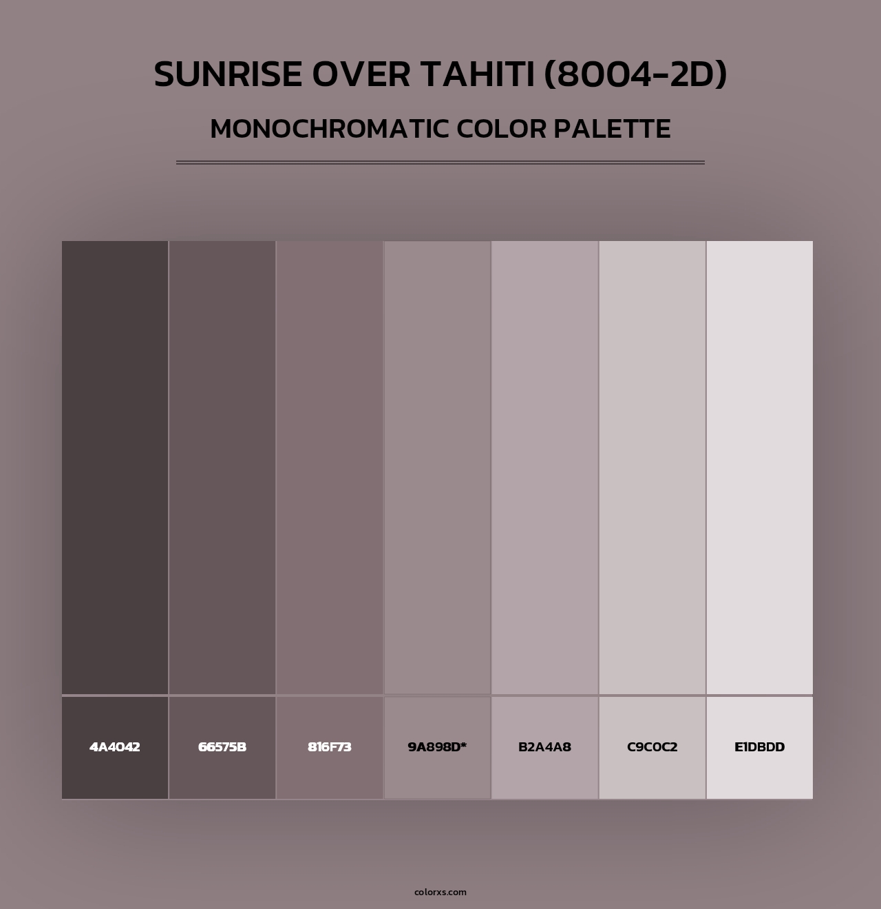 Sunrise Over Tahiti (8004-2D) - Monochromatic Color Palette