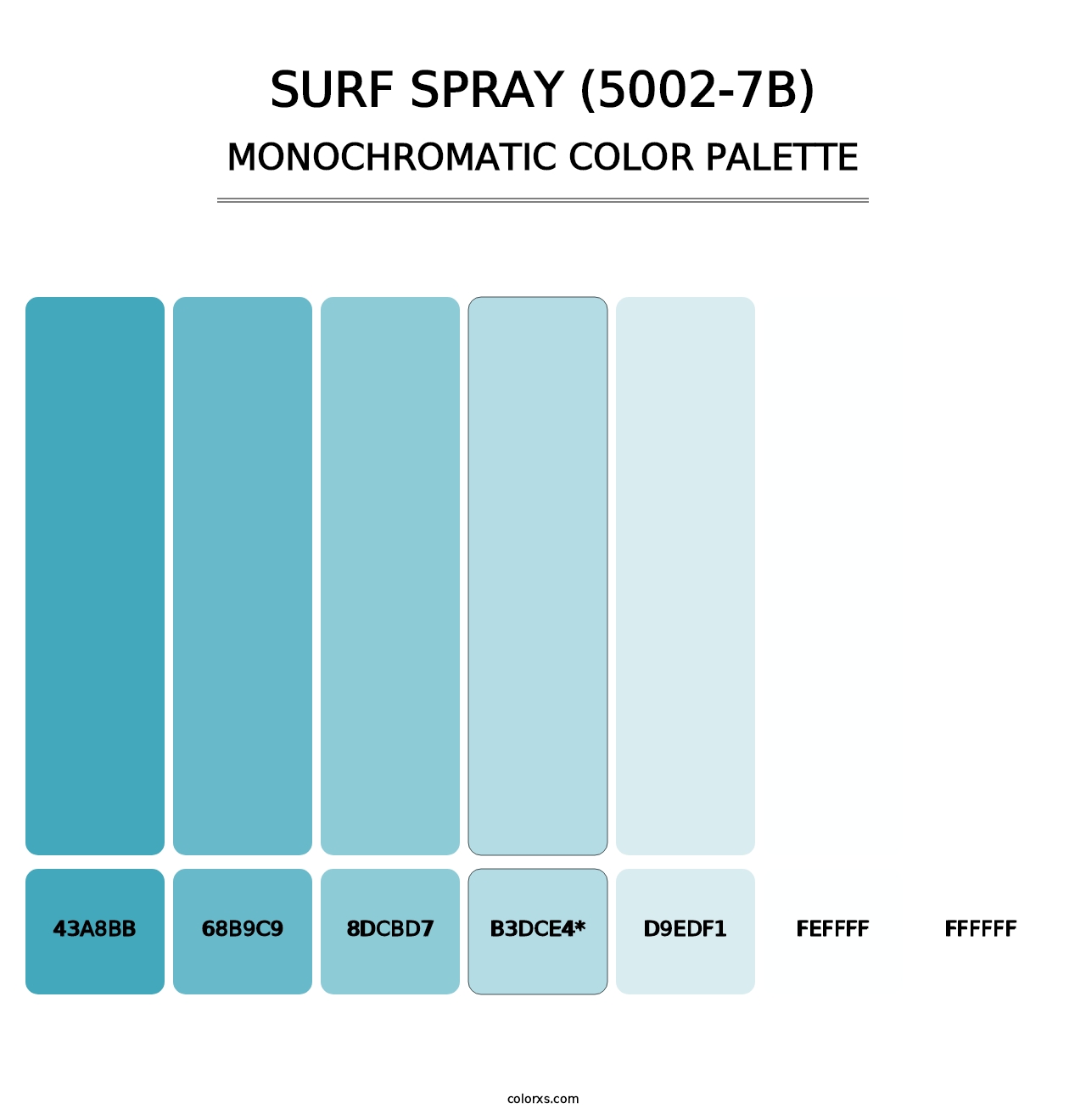 Surf Spray (5002-7B) - Monochromatic Color Palette