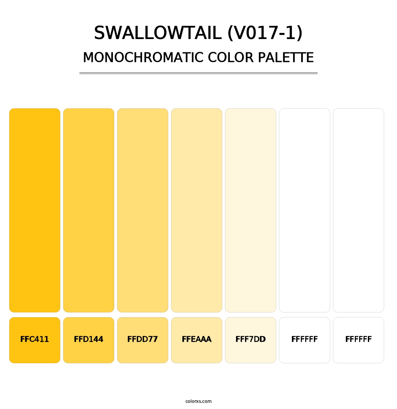 Swallowtail (V017-1) - Monochromatic Color Palette