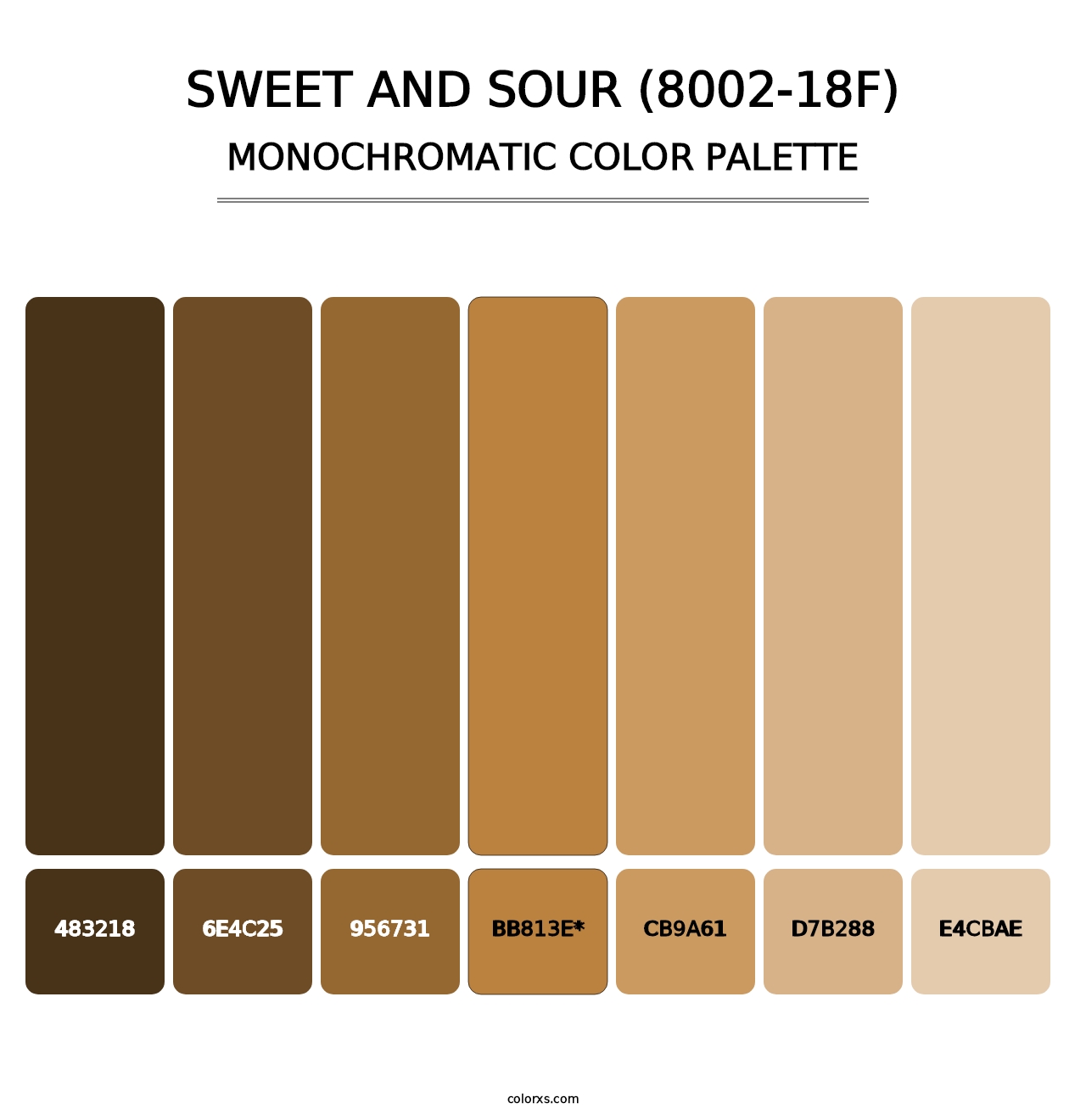 Sweet and Sour (8002-18F) - Monochromatic Color Palette