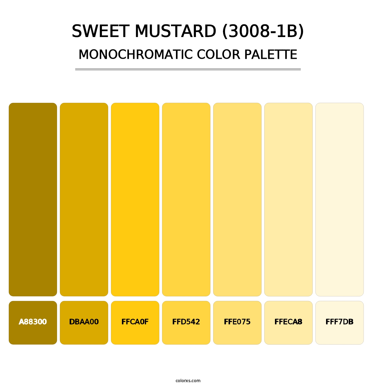 Sweet Mustard (3008-1B) - Monochromatic Color Palette