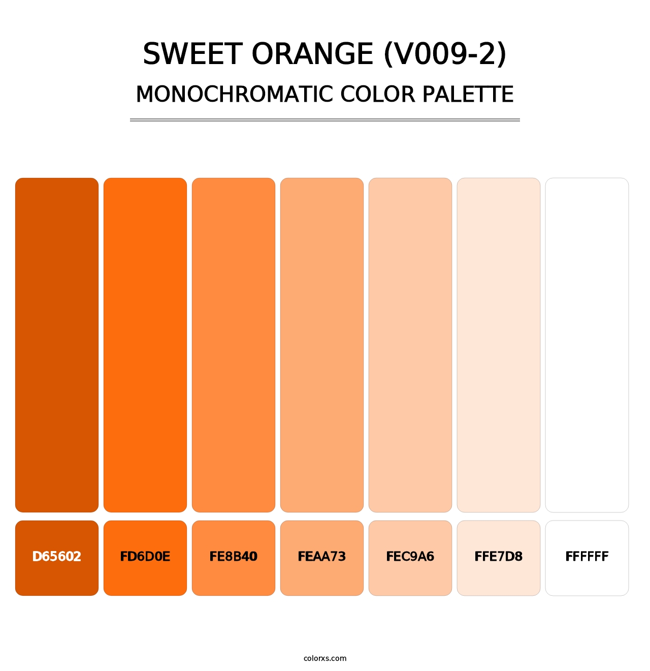 Sweet Orange (V009-2) - Monochromatic Color Palette