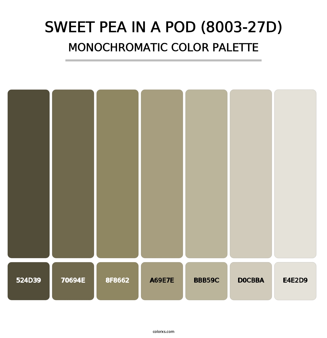 Sweet Pea in a Pod (8003-27D) - Monochromatic Color Palette