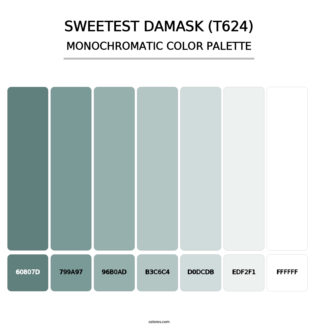 Sweetest Damask (T624) - Monochromatic Color Palette