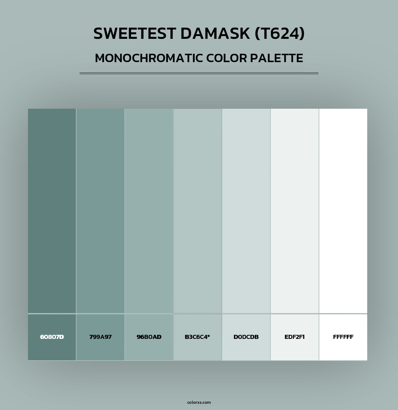Sweetest Damask (T624) - Monochromatic Color Palette