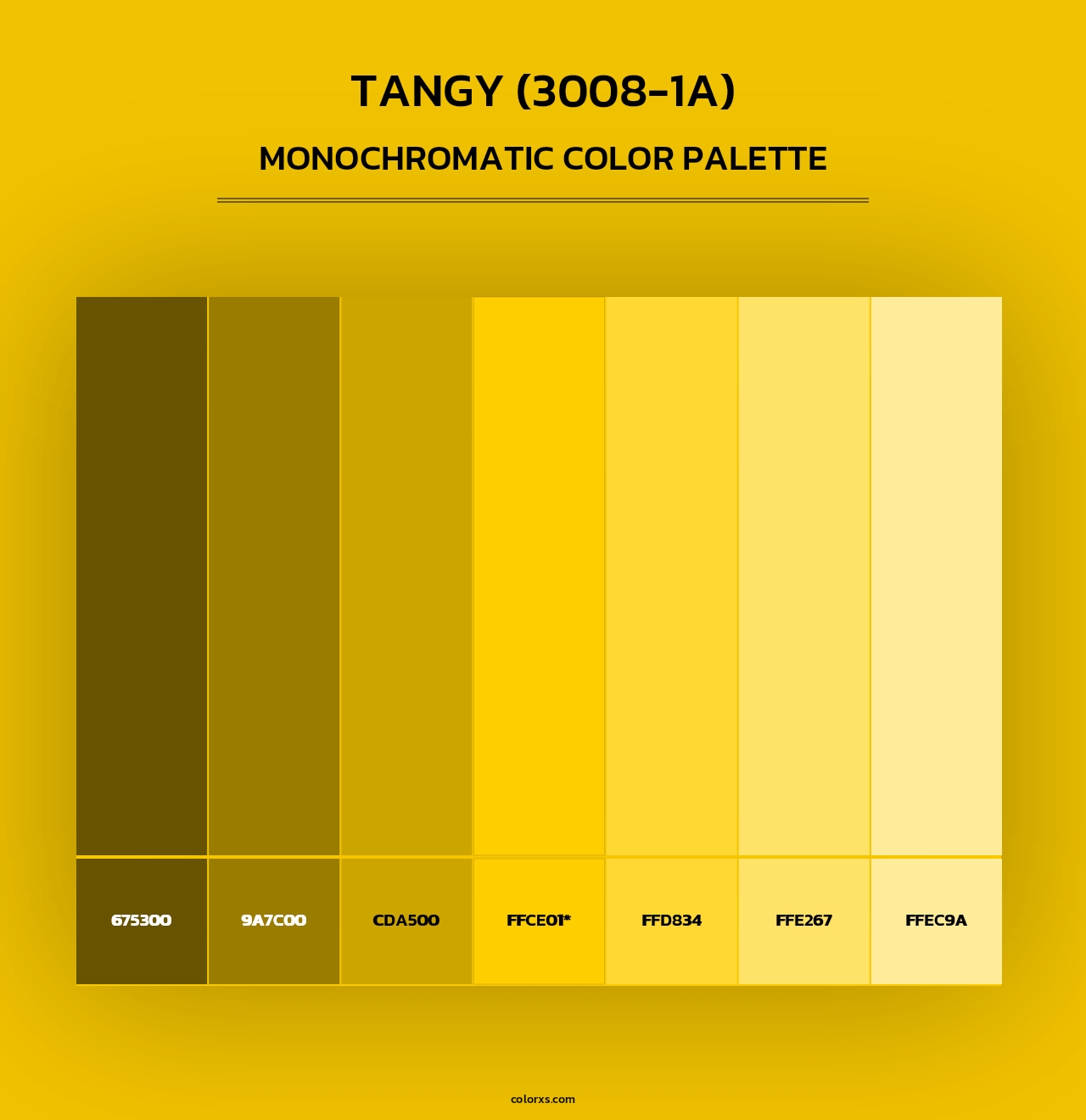 Tangy (3008-1A) - Monochromatic Color Palette