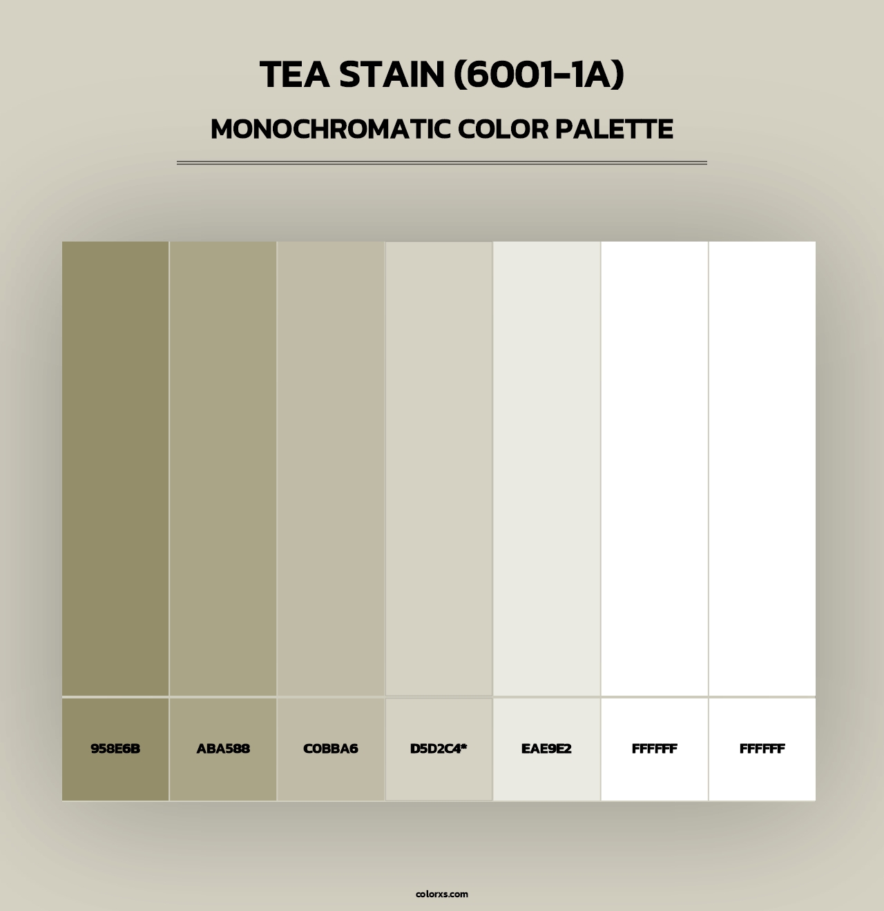 Tea Stain (6001-1A) - Monochromatic Color Palette
