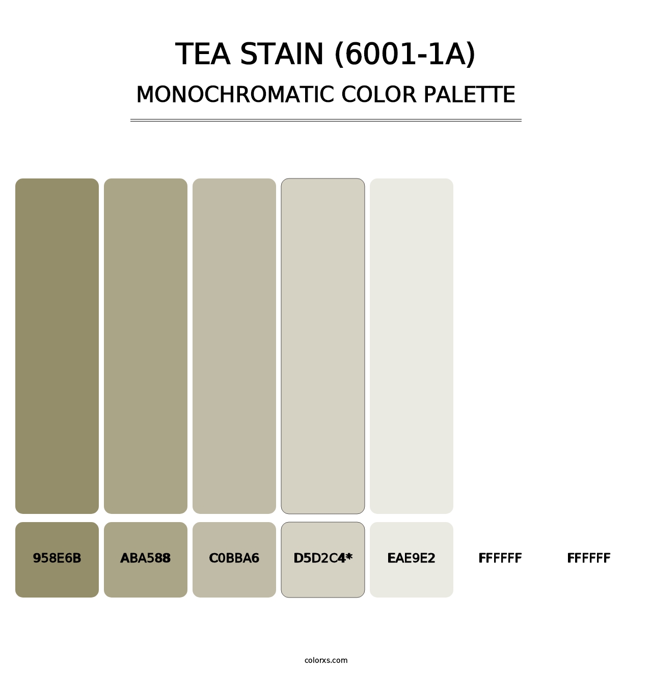 Tea Stain (6001-1A) - Monochromatic Color Palette