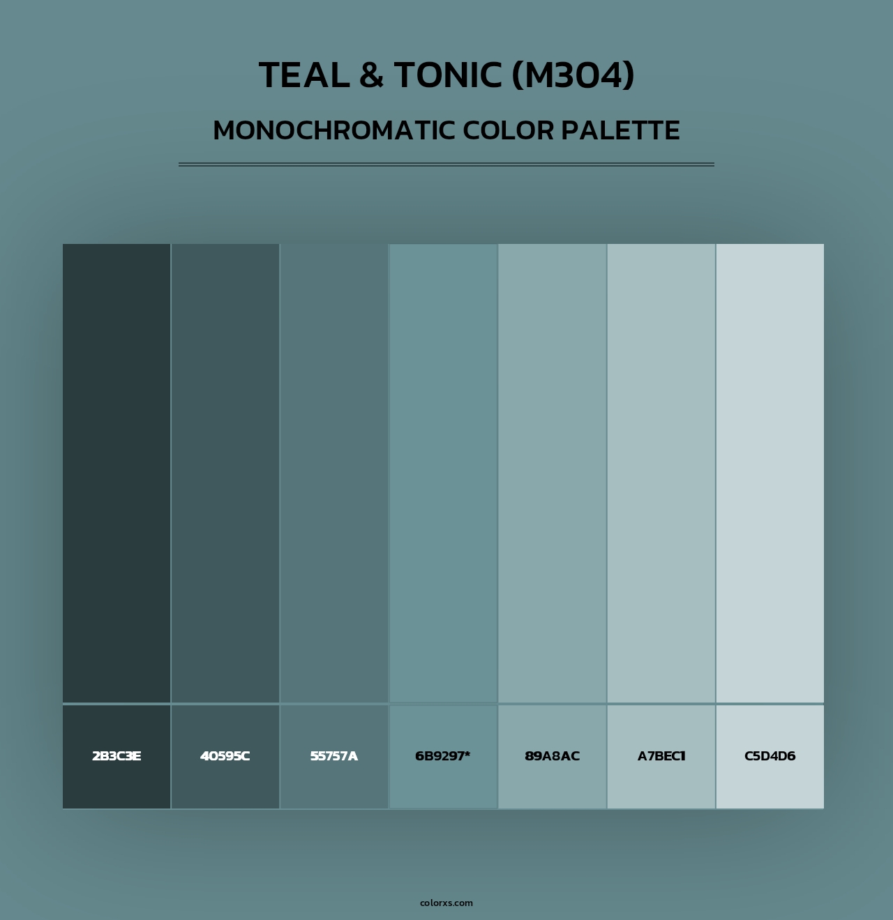 Teal & Tonic (M304) - Monochromatic Color Palette