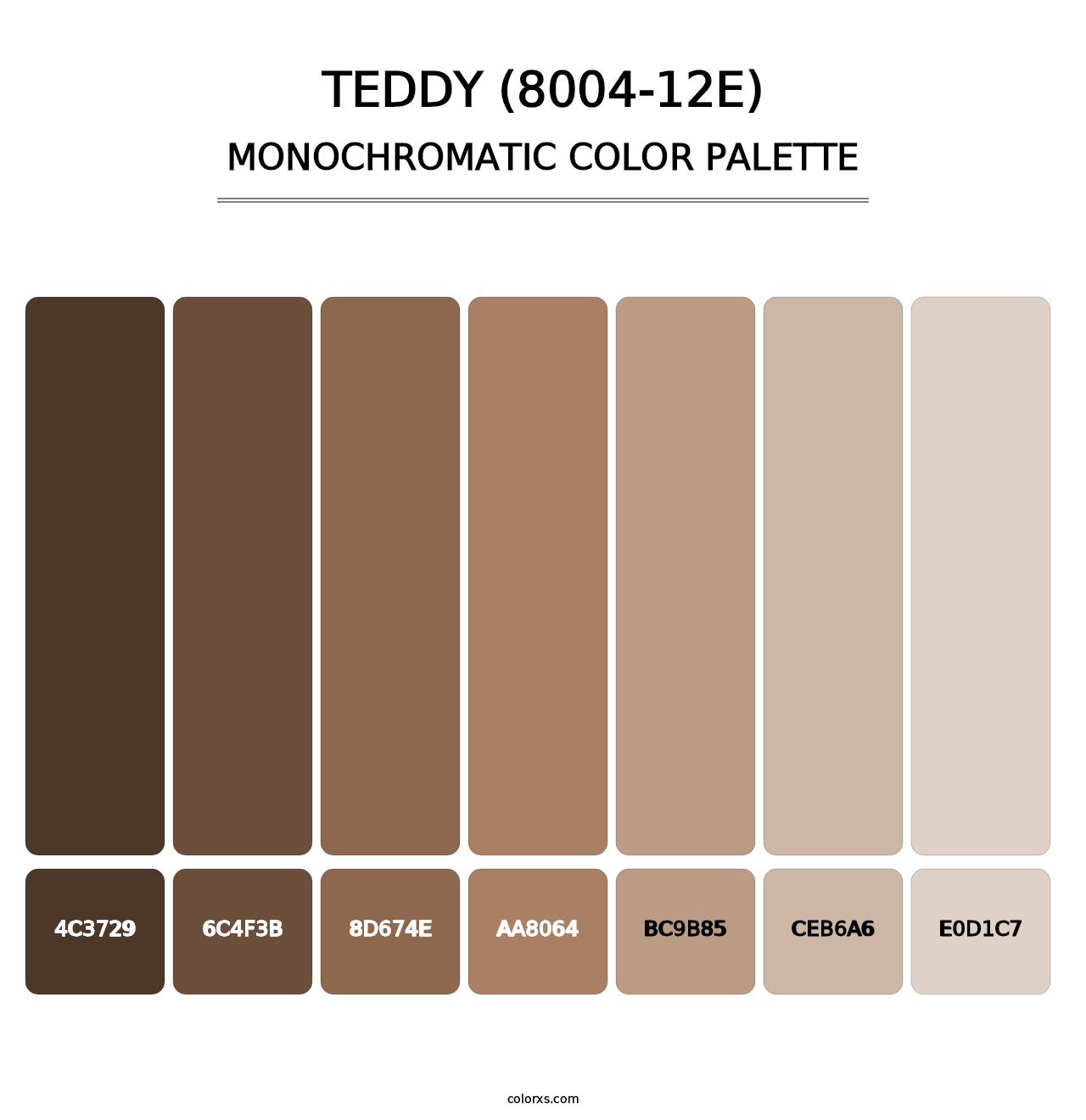 Teddy (8004-12E) - Monochromatic Color Palette