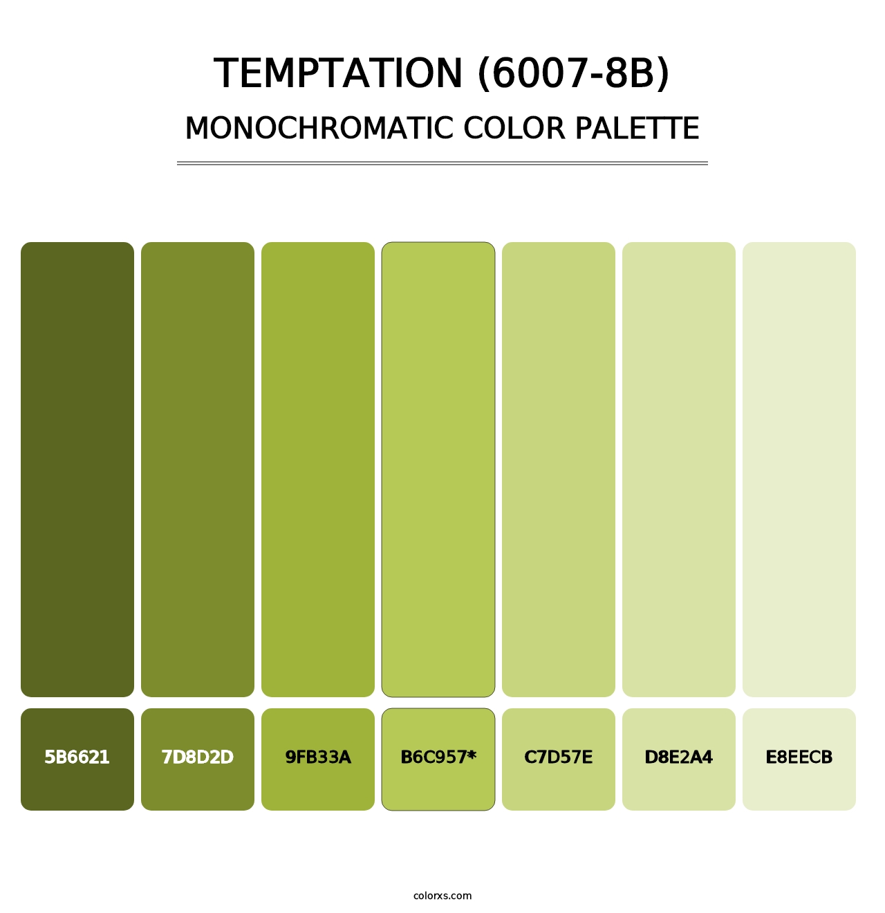 Temptation (6007-8B) - Monochromatic Color Palette