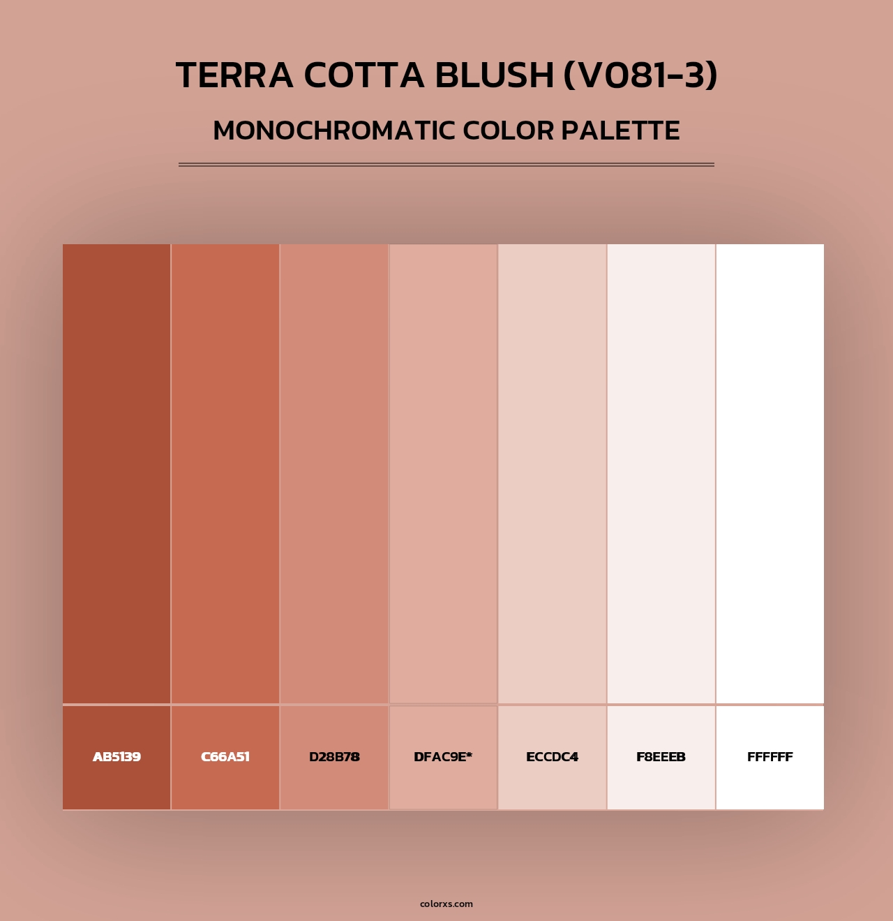 Terra Cotta Blush (V081-3) - Monochromatic Color Palette