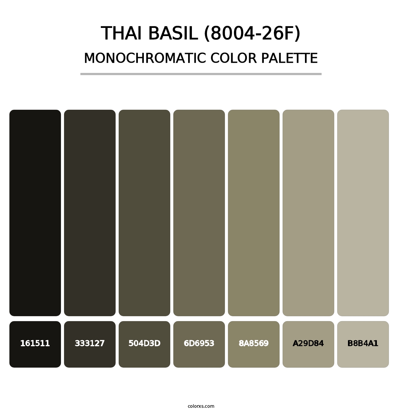 Thai Basil (8004-26F) - Monochromatic Color Palette