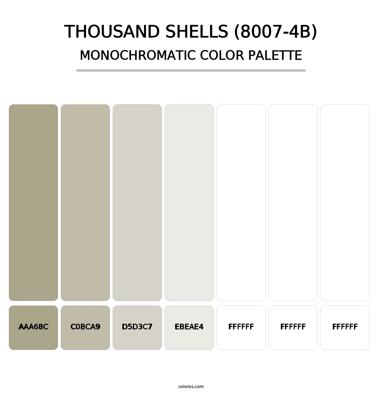 Thousand Shells (8007-4B) - Monochromatic Color Palette