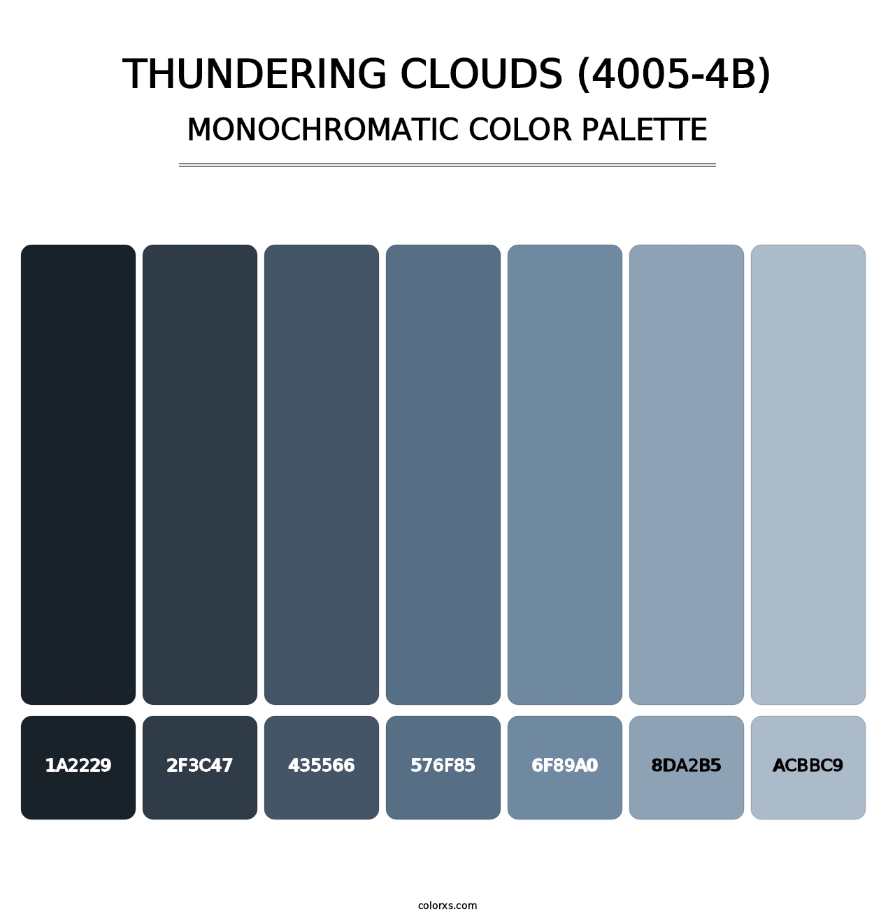 Thundering Clouds (4005-4B) - Monochromatic Color Palette