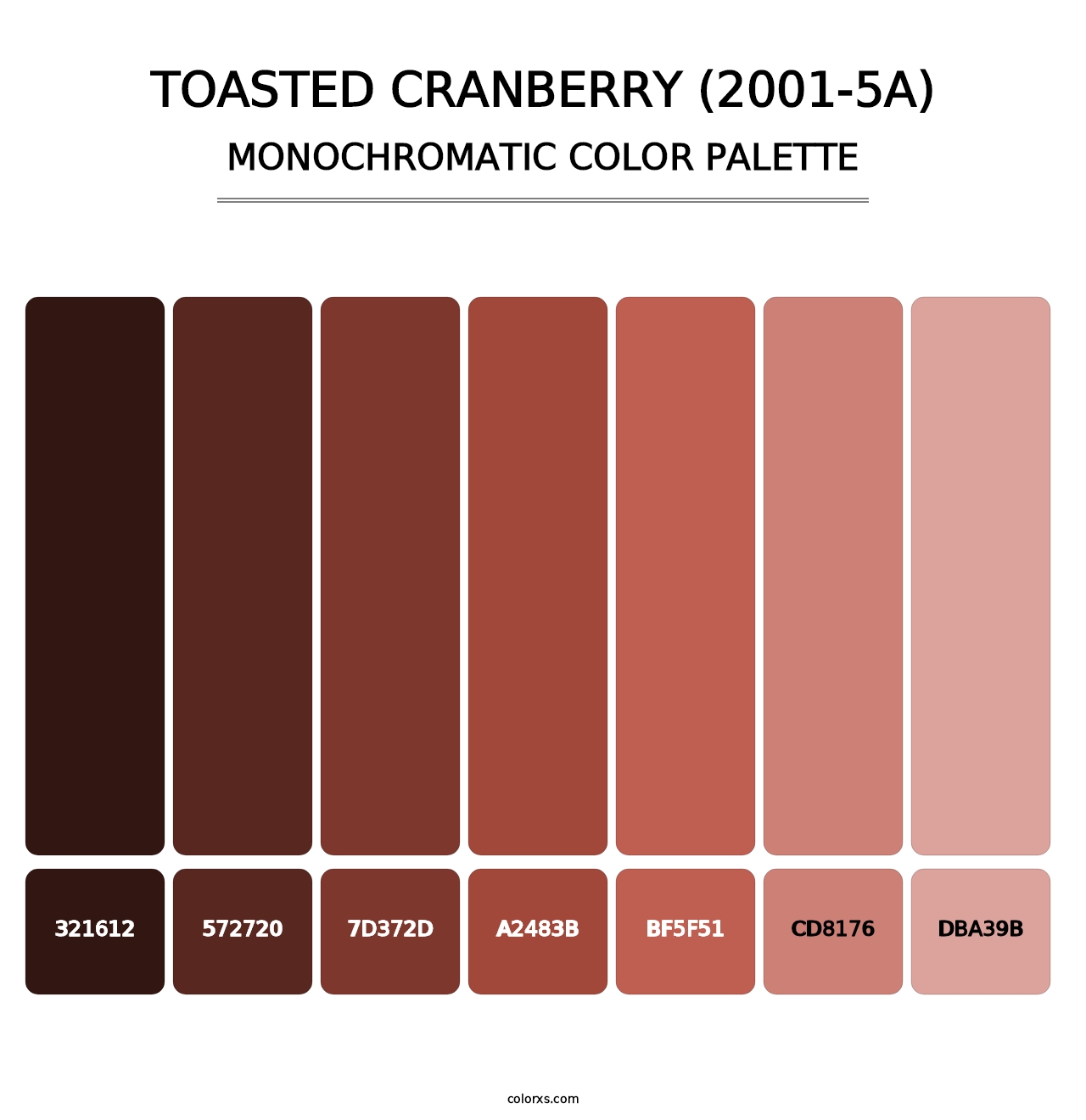 Toasted Cranberry (2001-5A) - Monochromatic Color Palette