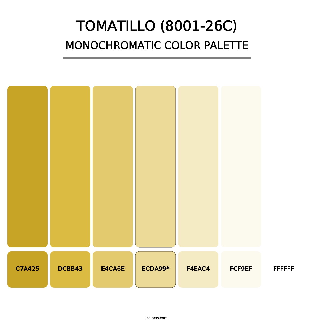 Tomatillo (8001-26C) - Monochromatic Color Palette