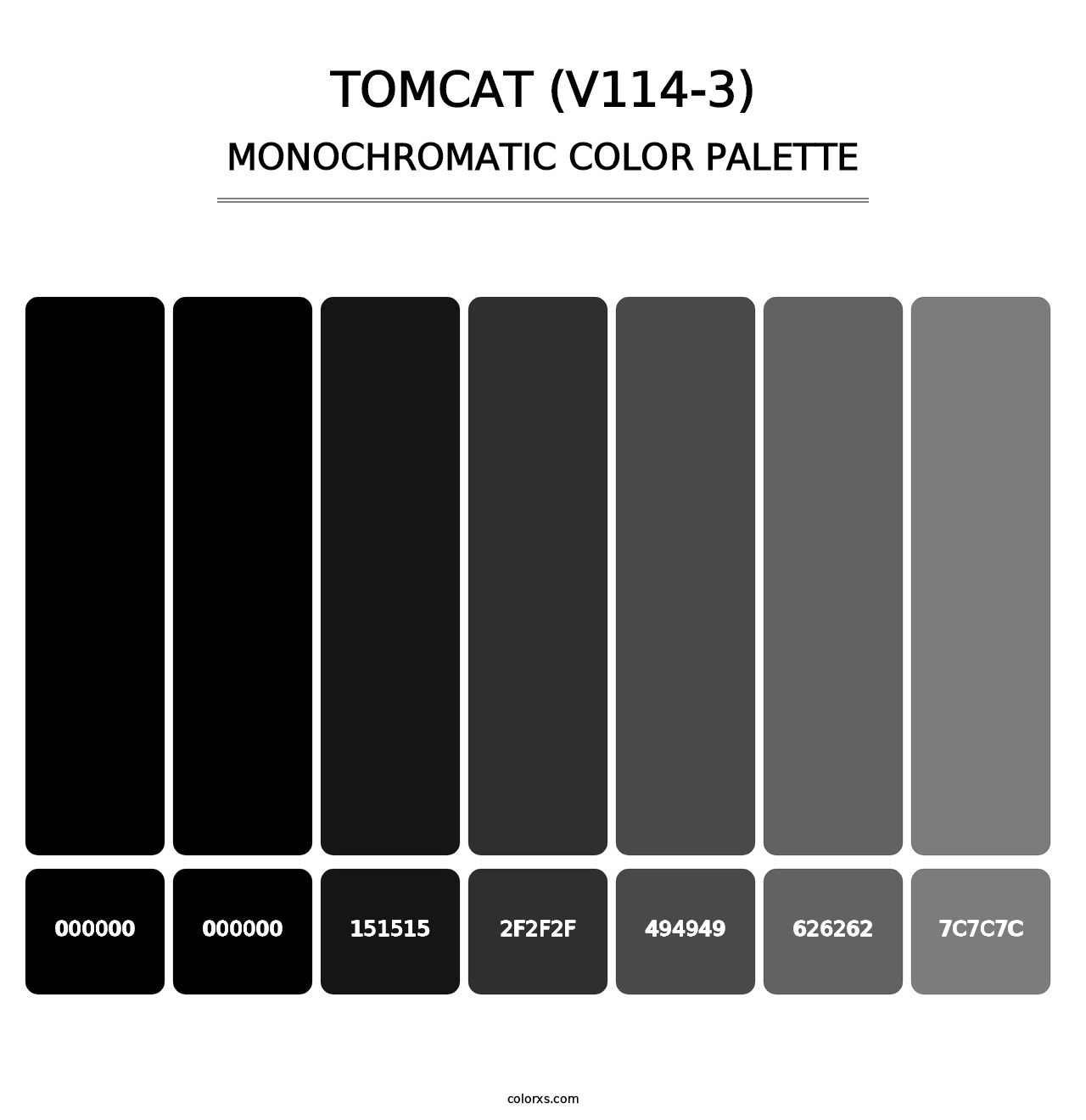 Tomcat (V114-3) - Monochromatic Color Palette