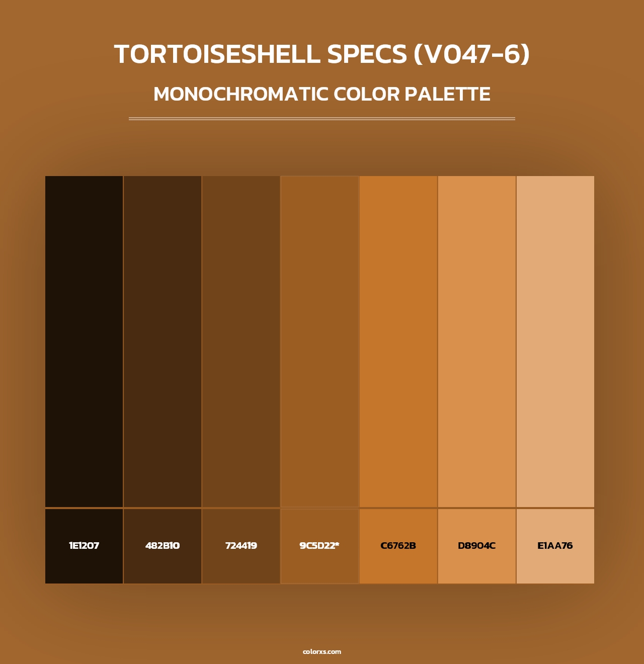 Tortoiseshell Specs (V047-6) - Monochromatic Color Palette