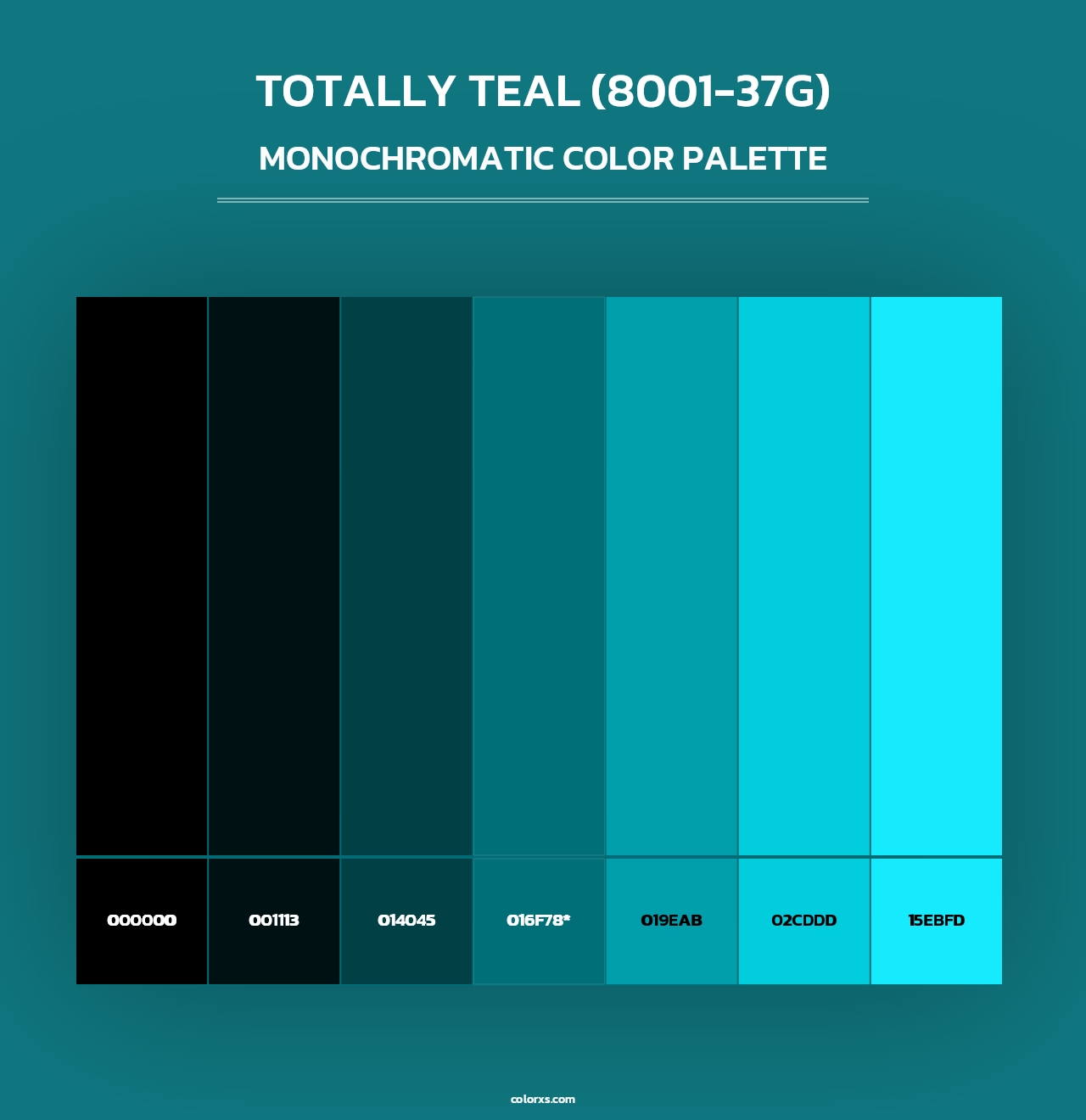 Totally Teal (8001-37G) - Monochromatic Color Palette
